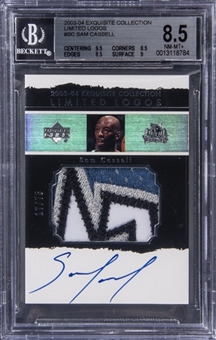 2003-04 UD "Exquisite Collection" Limited Logos #SC Sam Cassell Signed Patch Card (#17/75) - BGS NM-MT+ 8.5